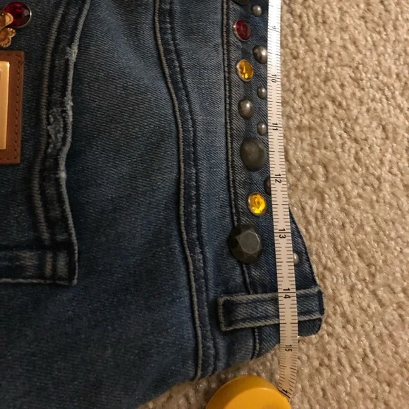 Dolce & Gabbana Blue Boyfriend Jeans with Colorful Embellishments - Picture 7 of 8